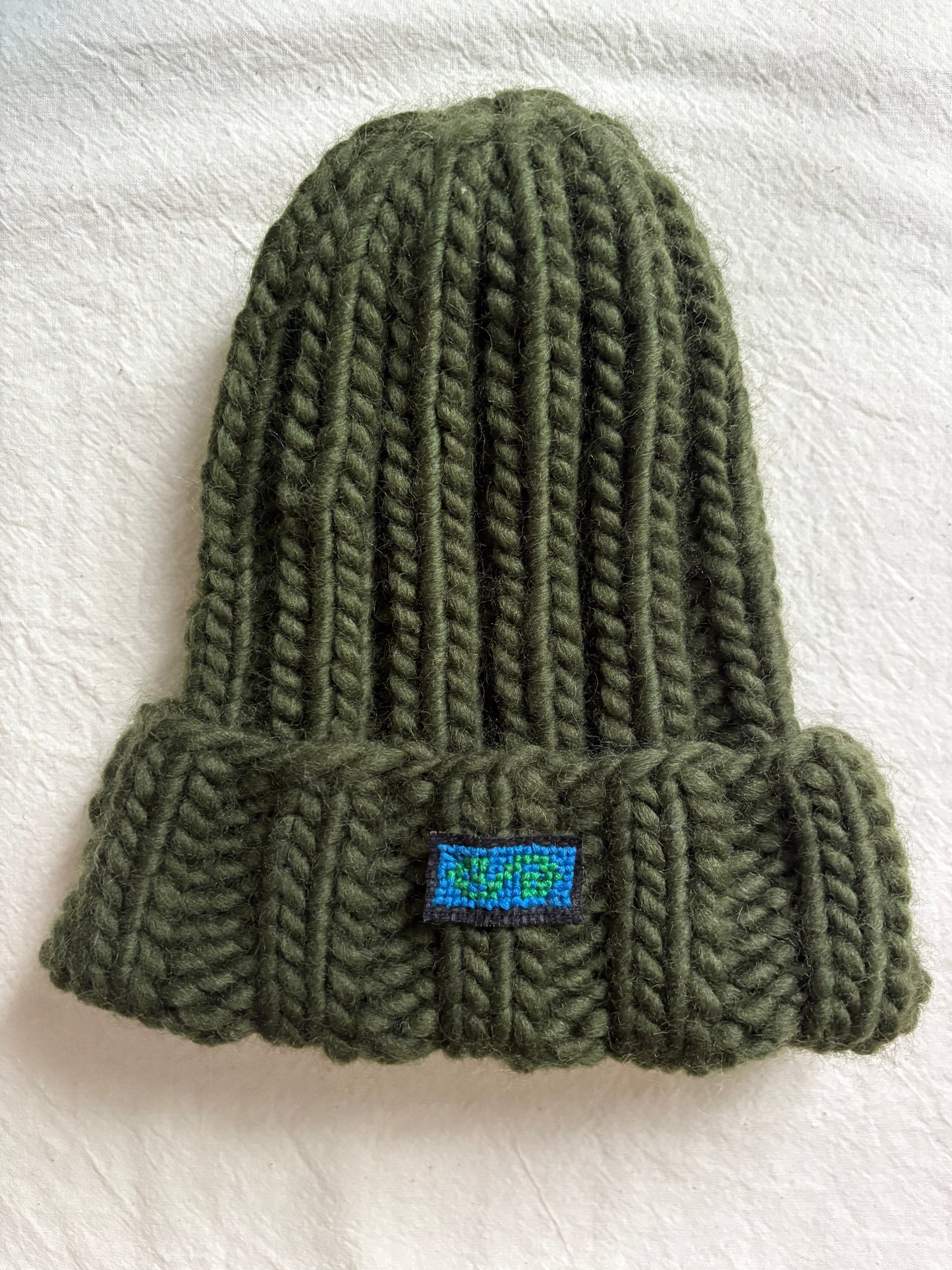 Kluchi Green Toque : Hand-Knitted Crown & Third Eye Protection