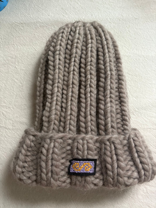 Kluchi Camel Toque: Hand-Knitted Crown & Third Eye Protection